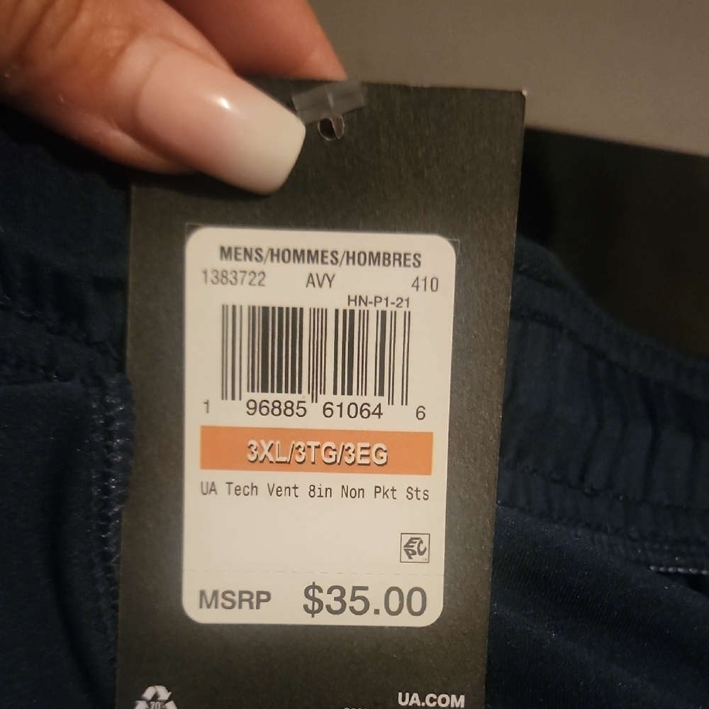 Under Armour Men's Dark Blue UA Tech Vent Shorts Size 3XL - Picture 2 of 5